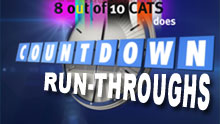 8 OUT OF 10 CATS DOES COUNTDOWN run-throughs in LONDON
