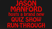 Jason Manford Hosts A Brand New Quiz Show Run-Through